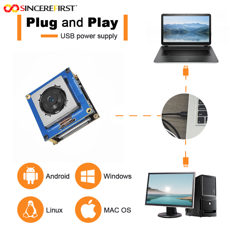 4K 60FPS High-Frame-Rate IMX283 CMOS Autofocus USB Camera Module