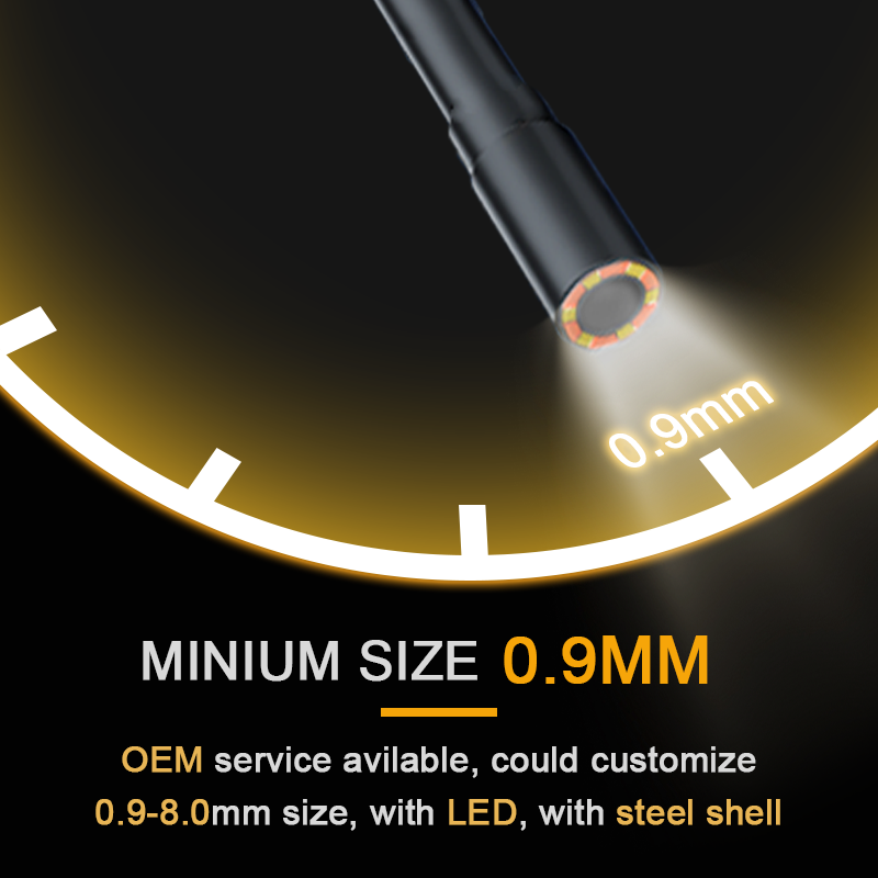 Wide Angle 720P OV9734 CMOS Sensor Endoscope Camera Module with Type-C and IP67 Waterproof